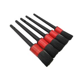 5pcs Car wash brush Soft brush detail brush automotive interior cleaning tools air conditioner air outlet cleaning brush - Black