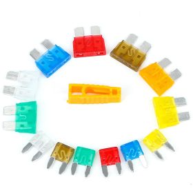 220Pcs Car Blade Fuses Assortment Automotive Truck Motorcycle Fuses Kit ATC ATO ATM w/ Fuse Puller 5/7.5/10/15/20/25/30Amp - Multi-color