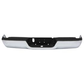 Pickup Rear Bumper Dodge Ram 1500 2010-2012-Silver/Steel/No Holes/No Dual Vents