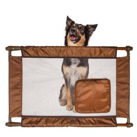 Pet Life Porta-Gate Travel Collapsible And Adjustable Folding Pet Cat Dog Gate - Brown