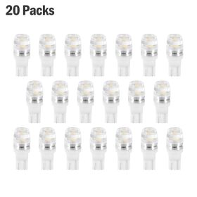 20Pcs LED Car Light Bulbs T10 2323SMD 6500K White Auto Lamps Replacement for Dome Map Door Trunk Signal License Plate - 20Pcs/Kit