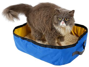 Pet Life 'Litter Go' Travel Folding Waterproof Kitty Cat Litterbox and Bath - Default