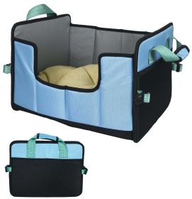 Pet Life 'Travel-Nest' Folding Travel Cat and Dog Bed - Blue - Large