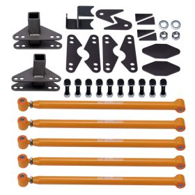 Universal Rear Weld On 4 Link Suspension Lift Kit Heavy Duty 24" Steel Bars