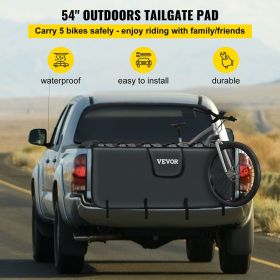 VEVOR Tailgate Pad for Bikes, Tailgate Protection Cover Carries UP to 5 Mountain Bikes, 54" Bike Pickup Pad for Pickup Truck, Upgraded - Default