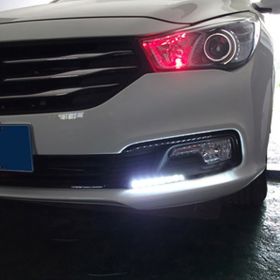 2x Car Flexible 6 LED DRL Daytime Running Light Driving Daylight Fog Light Lamp - as picture