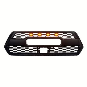 Black Front Grille Grill Fit For TOYOTA TACOMA TRD 2016-2019 With LED LIGHT