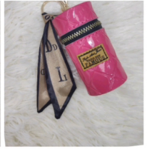 Creative Leatherette Cylinder Key Case (Option: Rose red)