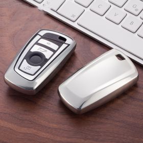 Car TPU Silicone Key Case (Color: Silver)