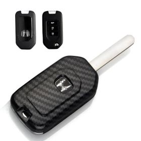 Carbon fiber car key cover car shell buckle (Option: Fold)