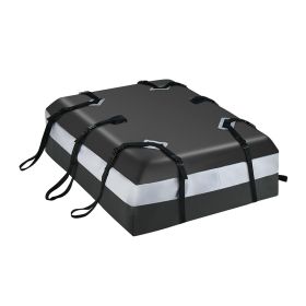 Car Outdoor Traveling Storage Rooftop Cargo Carrier Box (Color: Black & Gray, Type: Rooftop Cargo Box)