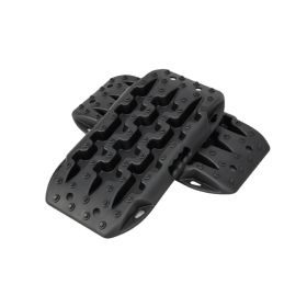 2 PCS 4WD Recovery Traction Tracks Mats (Color: Black, size: 23" x 13" x 2.5")