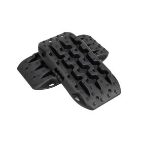 2 PCS 4WD Recovery Traction Tracks Mats (Color: Black, size: 42.5" x 13" x 2.5")